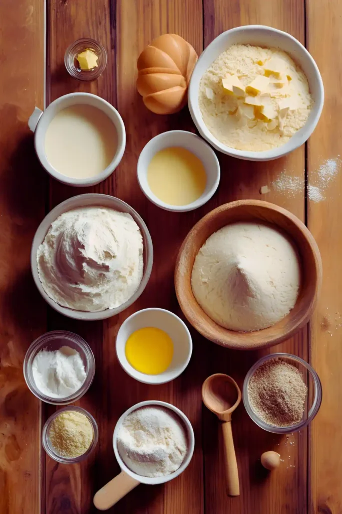 Ingredients for sourdough biscuits