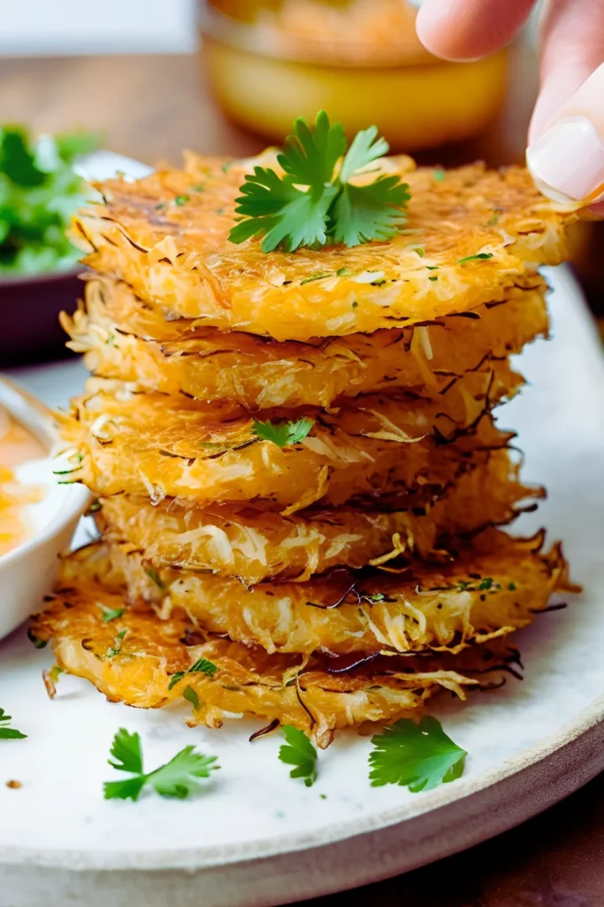 Extra crispy hash browns on a plate