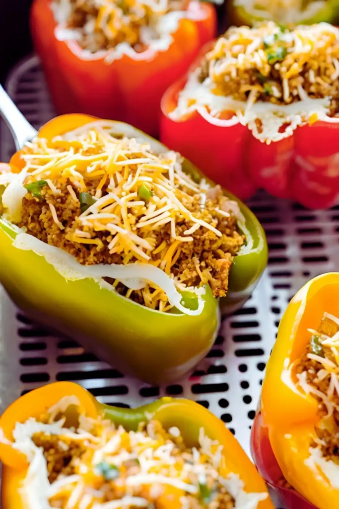 Reheat stuffed peppers