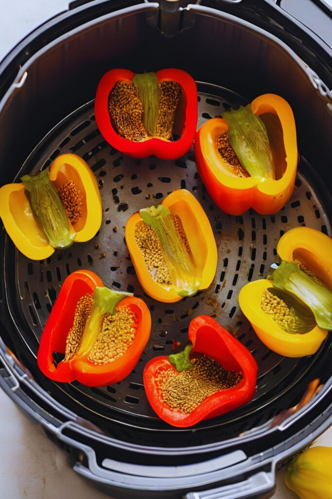 Air fryer roasted bell peppers