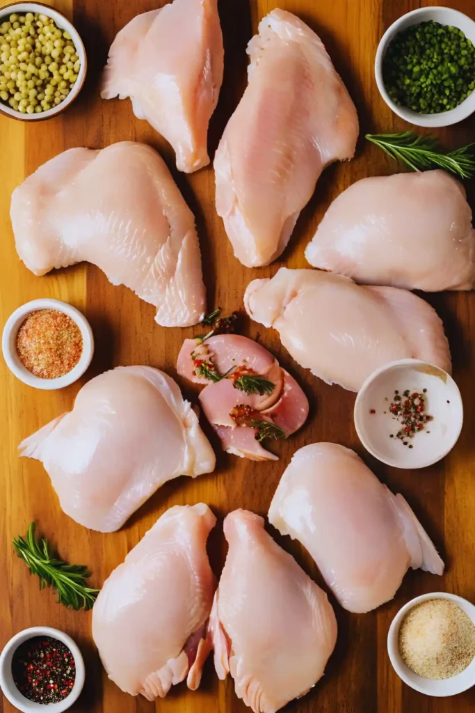 Different cuts of chicken for air frying