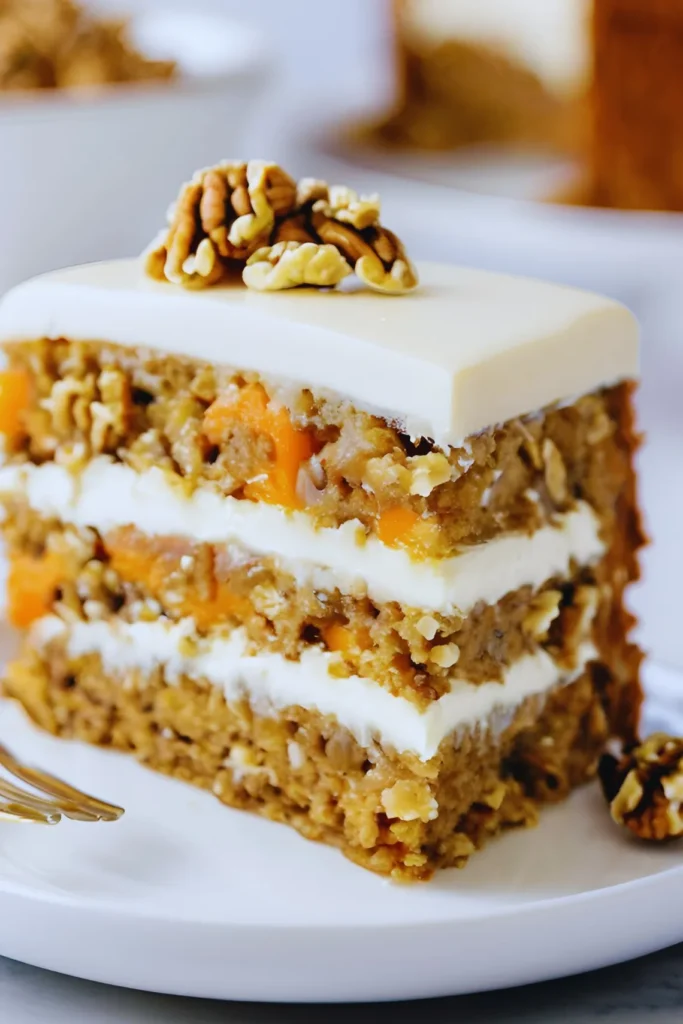 Carrot cake with cream cheese frosting