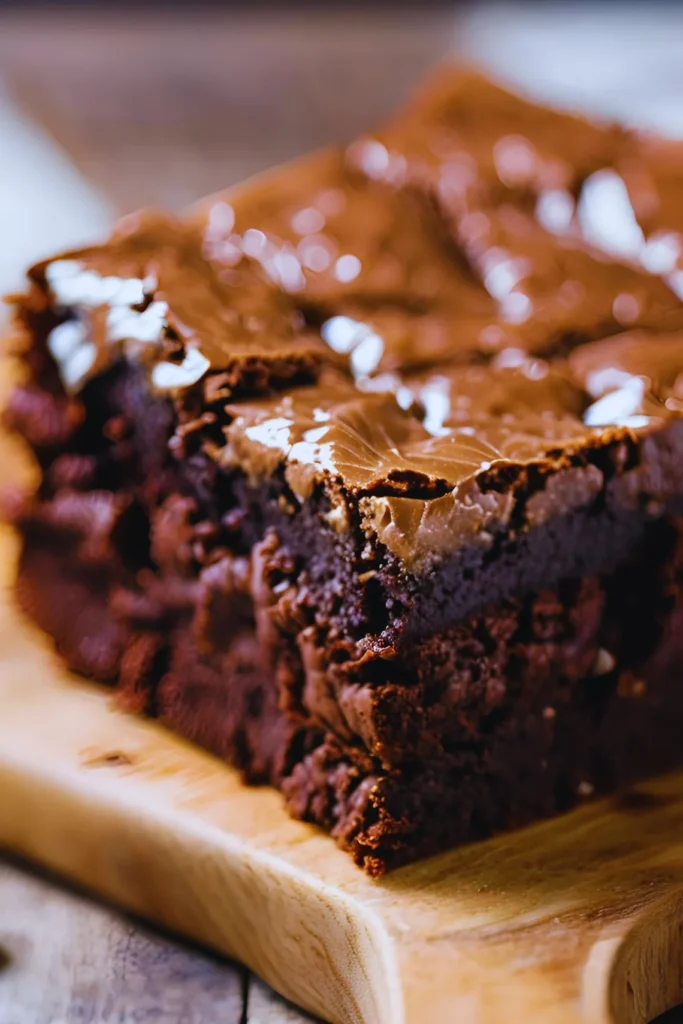 Classic brownie close-up