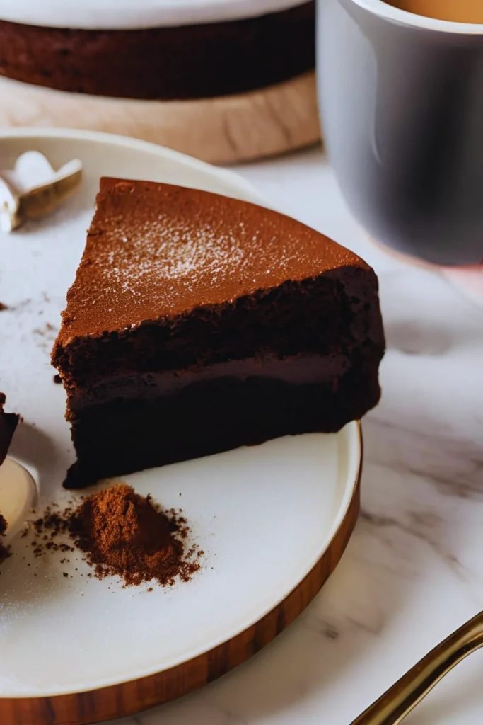 Chocolate cake and coffee pairing