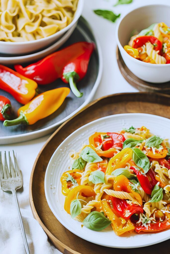 Roasted bell peppers in pasta and salads