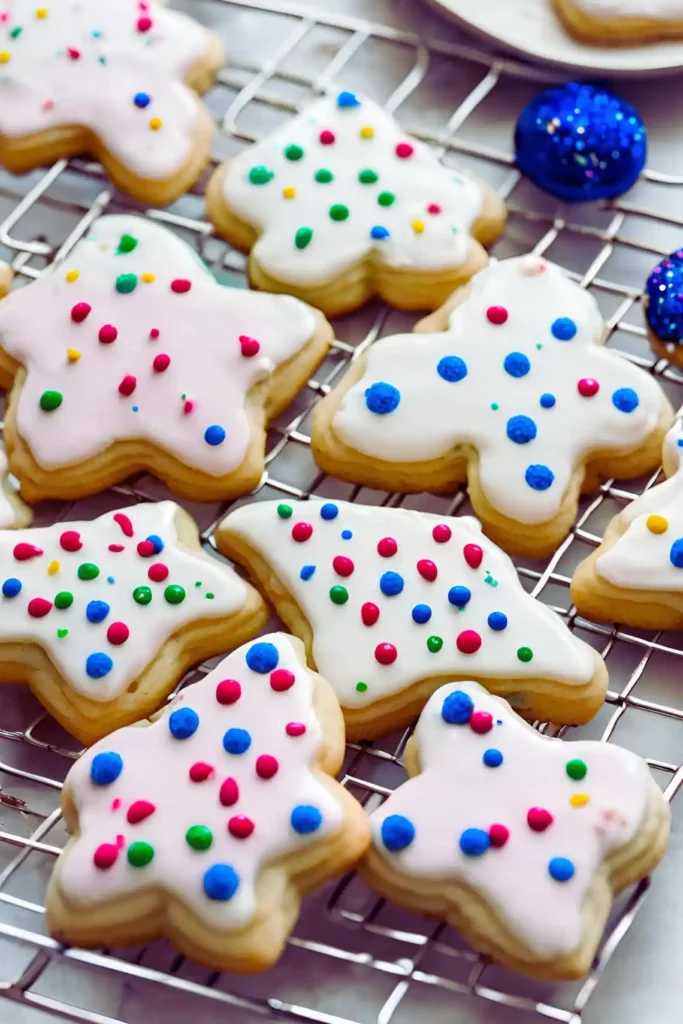 Decorated sour cream sugar cookies