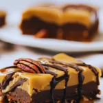 Turtle Brownies with caramel