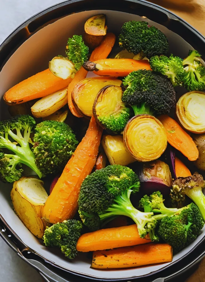 Air fryer roasting vegetables