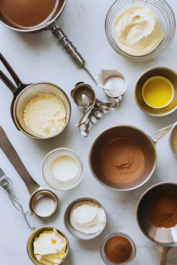 Tools for Making Chocolate Cream Cheese Frosting