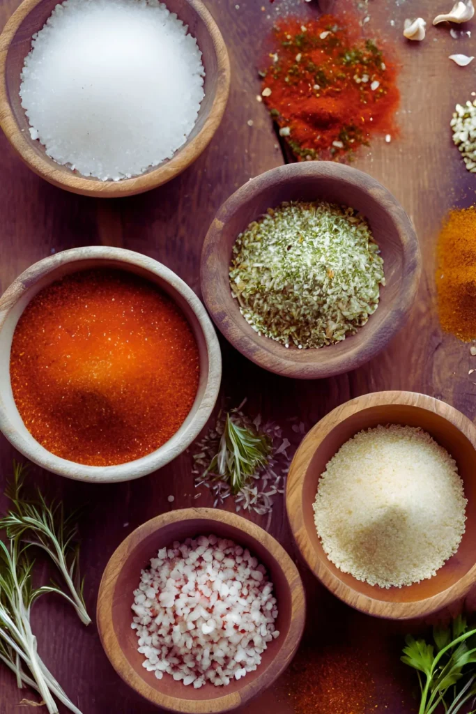 Ingredients for seasoning chicken Alfredo