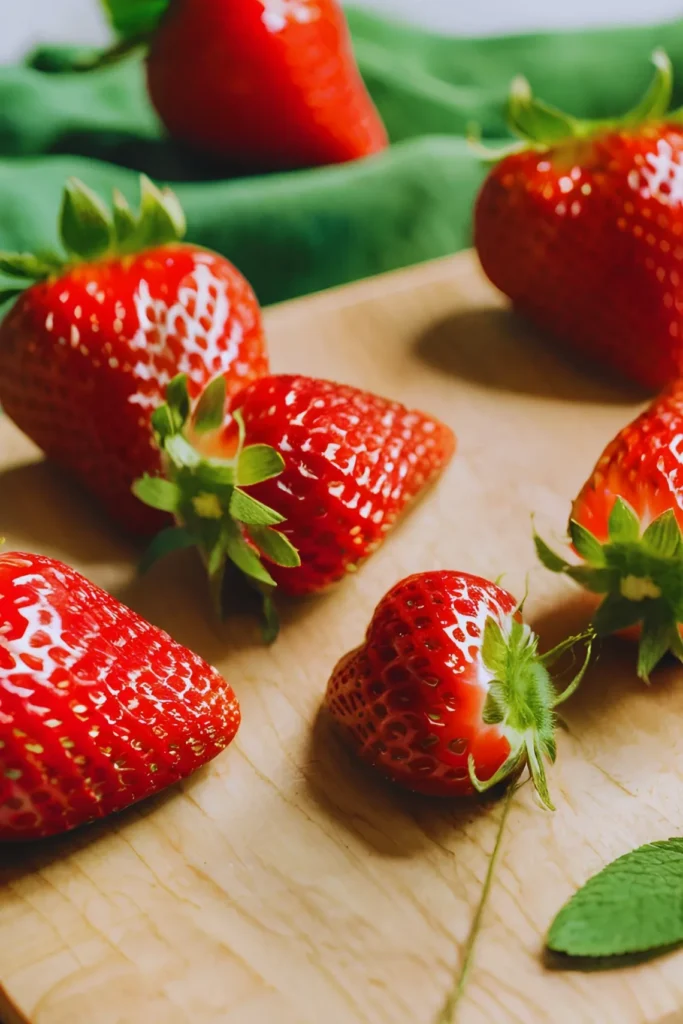 Fresh strawberries for dipping