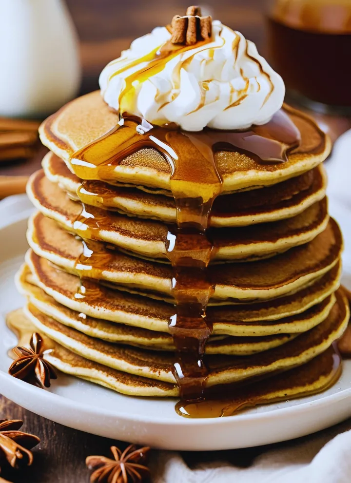 Gingerbread Pancakes with Syrup