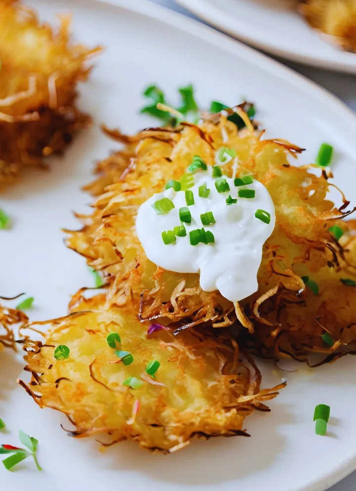 Perfect Latkes on a Plate