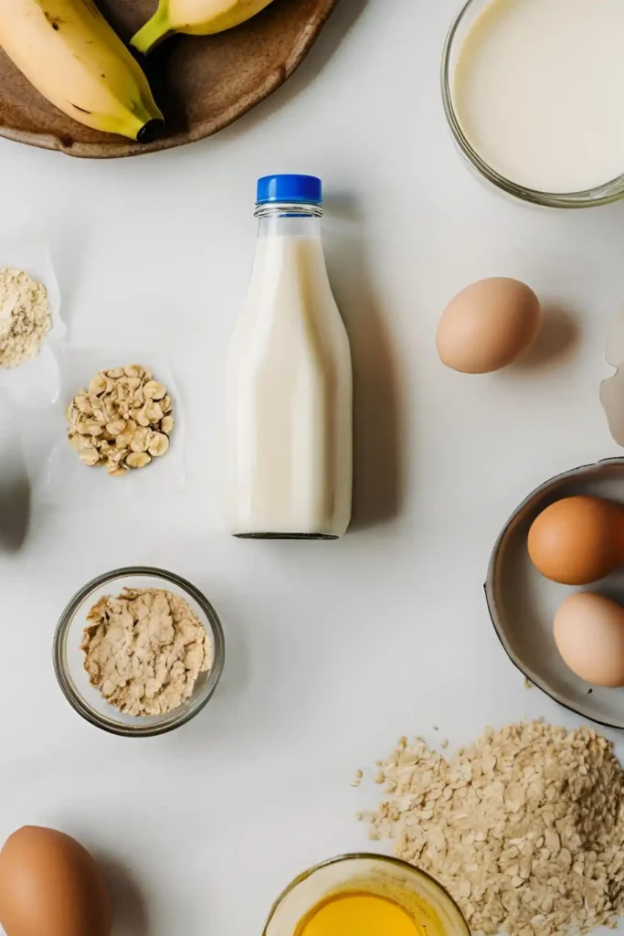 Ingredients for banana pancakes