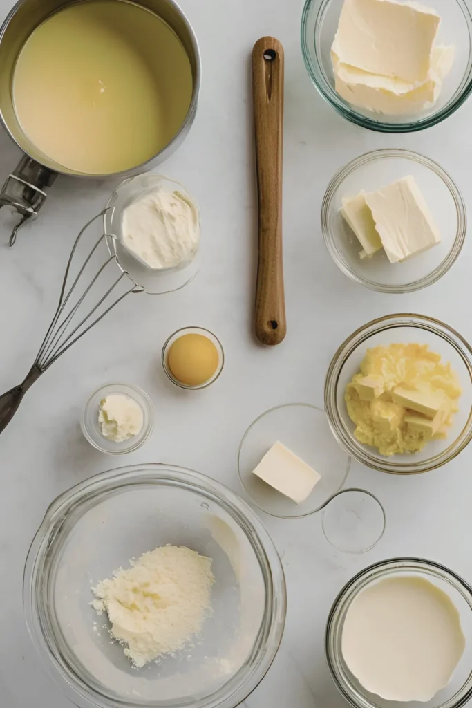 Ingredients for the most difficult buttercream to make