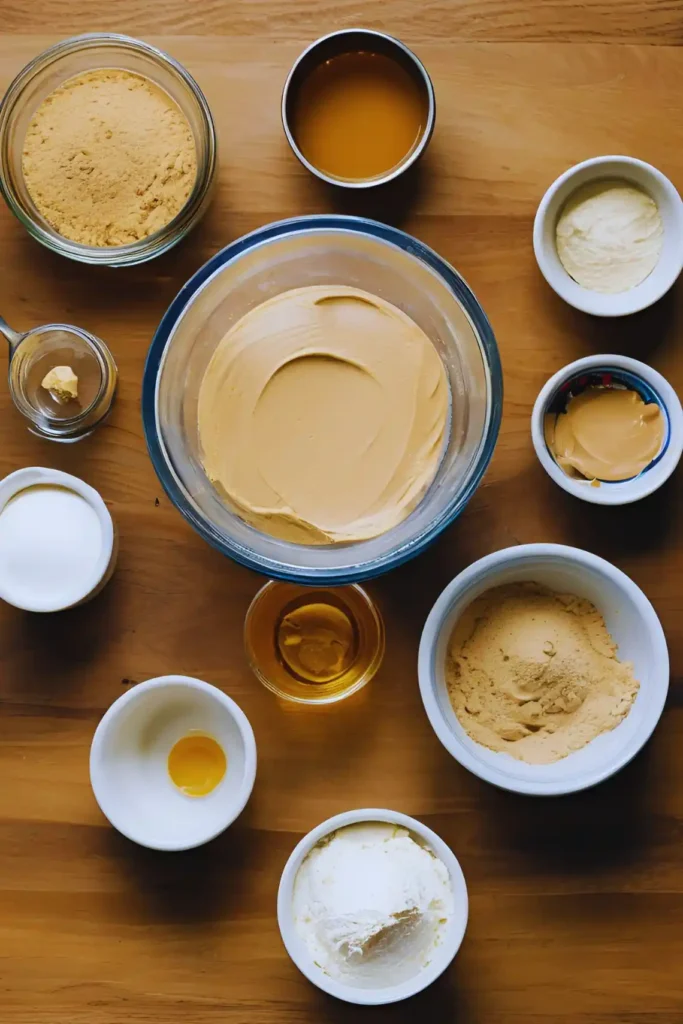 Peanut butter and cake ingredients