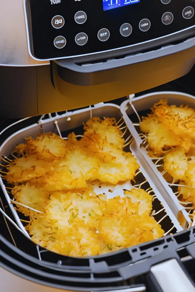 Air fryer settings for McCain hash browns