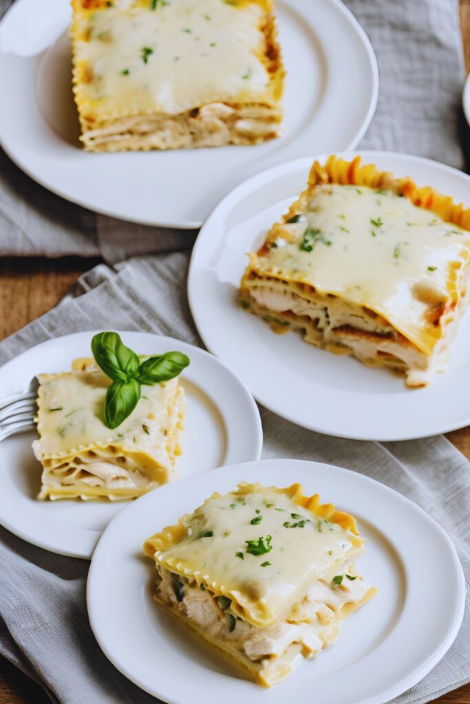 Portion sizes of Chicken Alfredo Lasagna