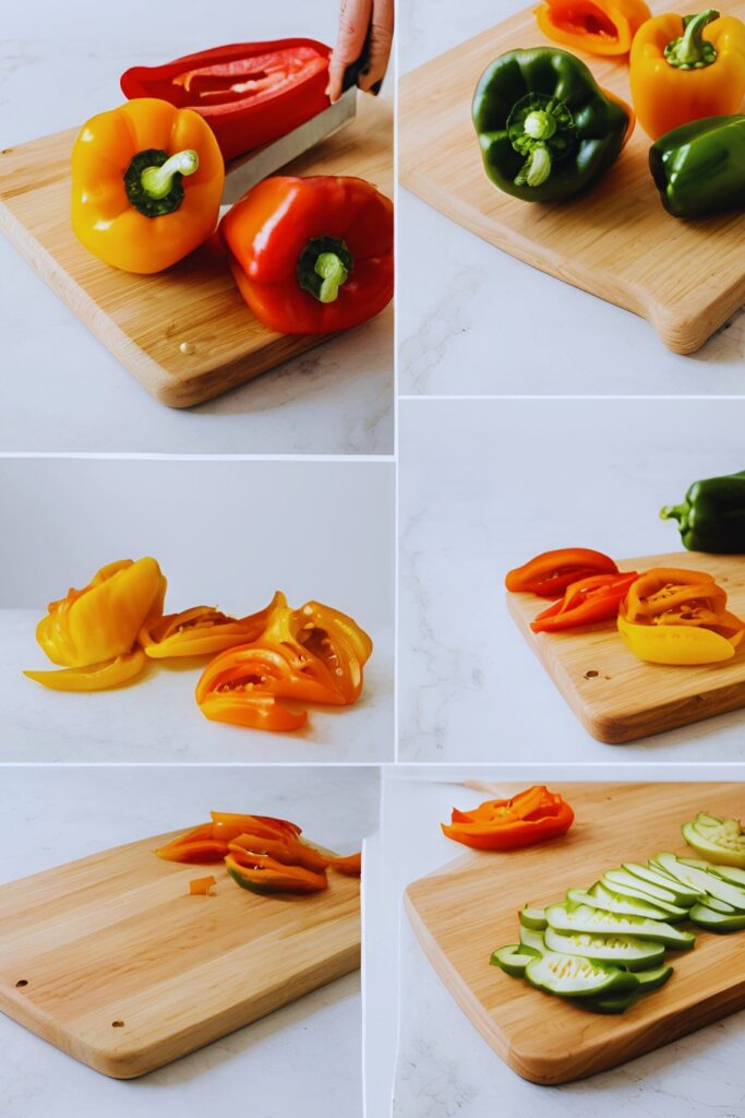 Prepping bell peppers for air frying