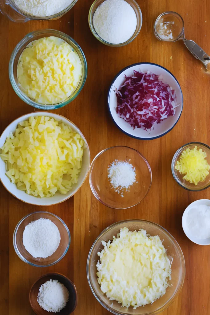 Mixing Latke Ingredients