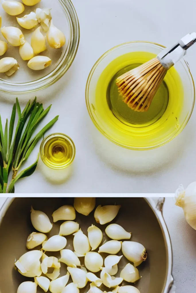 Prepared garlic for air frying