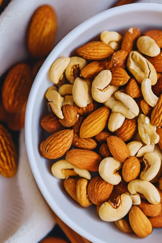 Air fryer roasted almonds and cashews