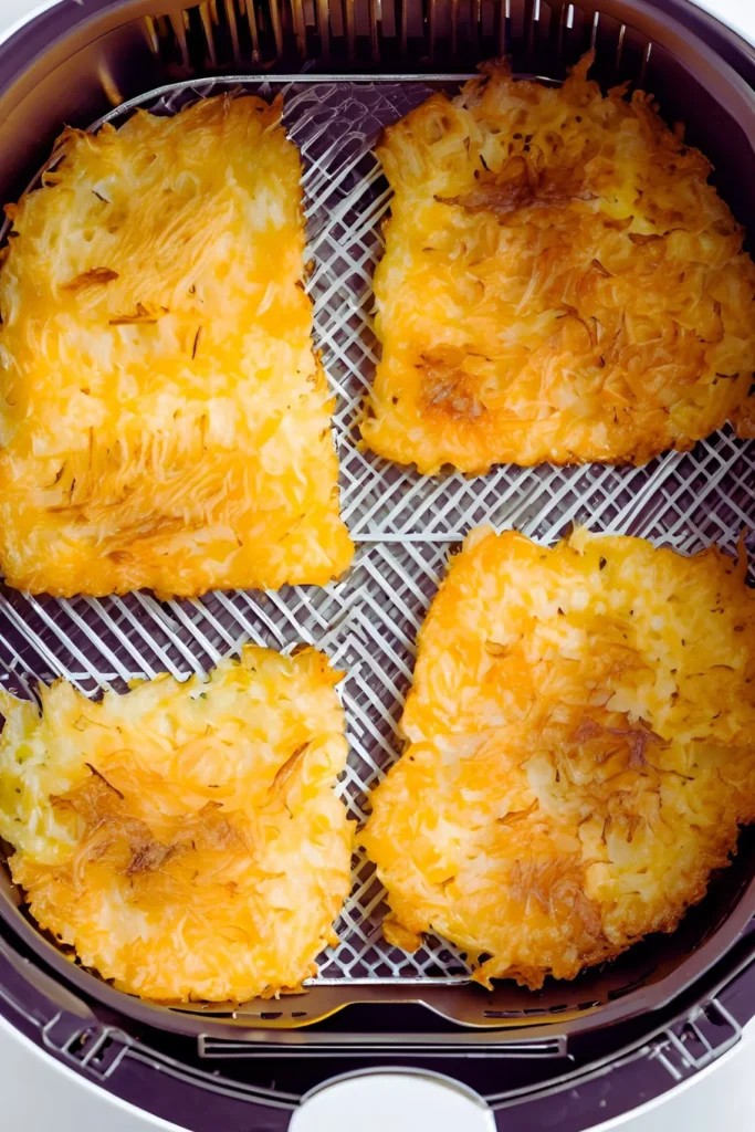 Reheating hash browns in the air fryer for crispiness