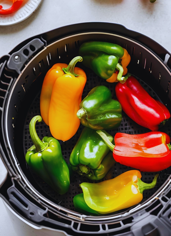 Air fryer roasted bell peppers