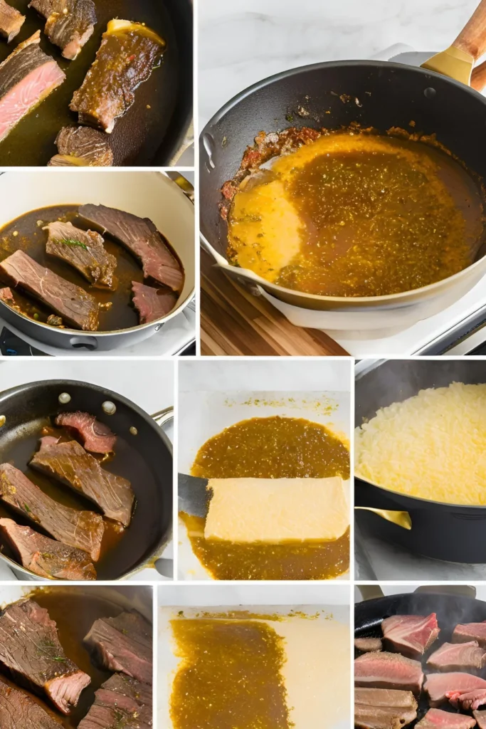 Searing short ribs in a pan