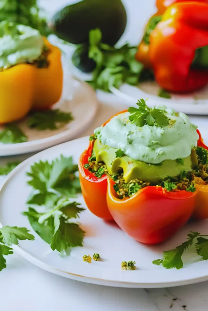 Stuffed Peppers with Garnish