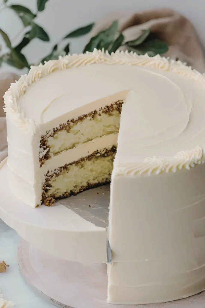 Cake Decorated with Butter Icing