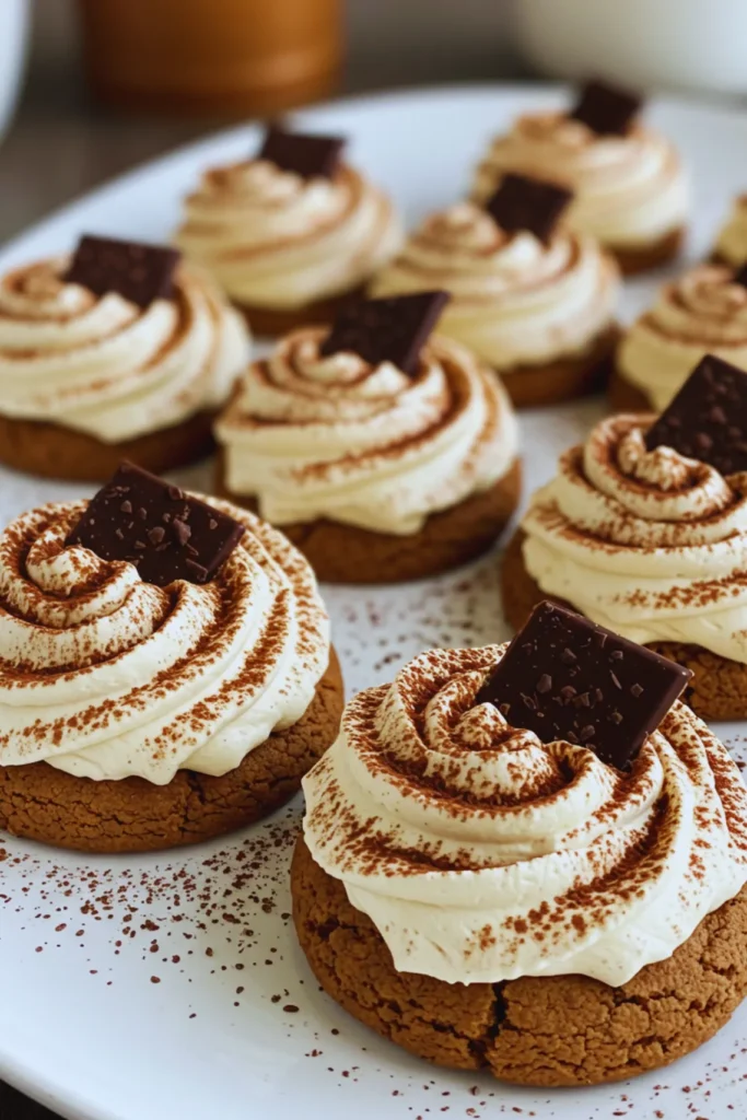 Elegant Tiramisu Cookies presentation