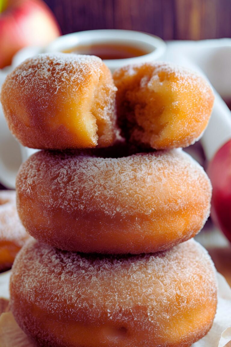 Apple cider donuts with cinnamon sugar