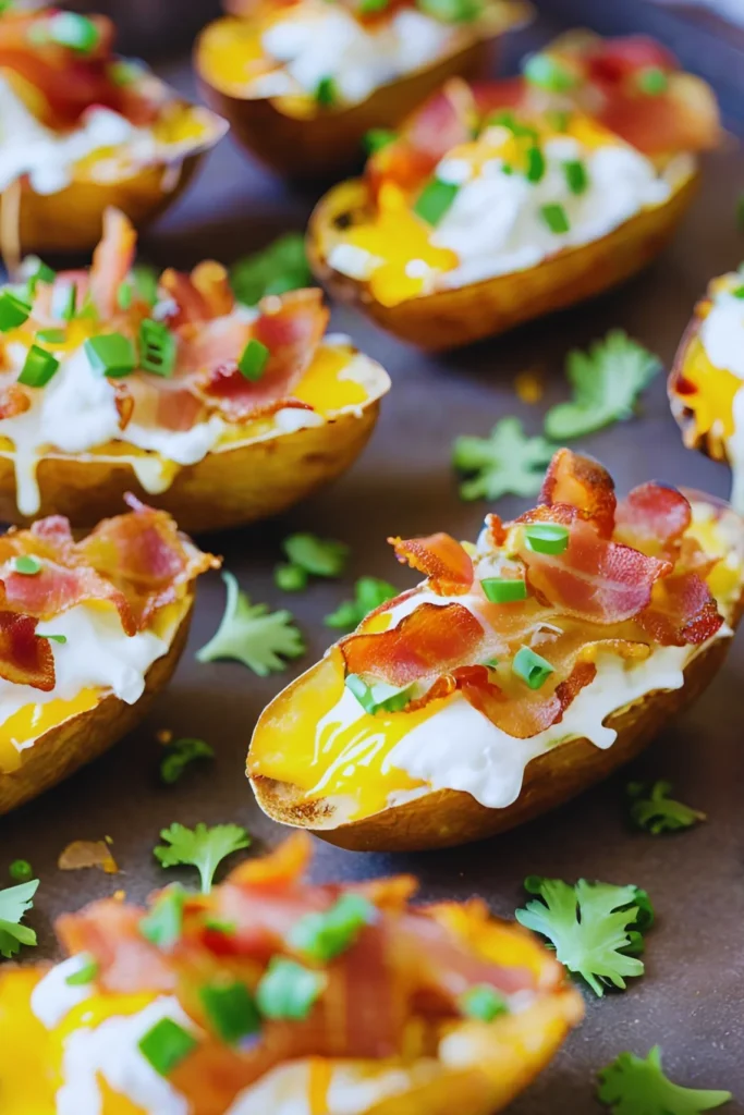 Loaded Potato Skins in Air Fryer